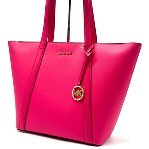 Michael Kors Pratt Large Signature Logo Tote Bag - Electric Pink